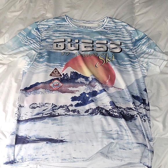 Guess men's ski print tee